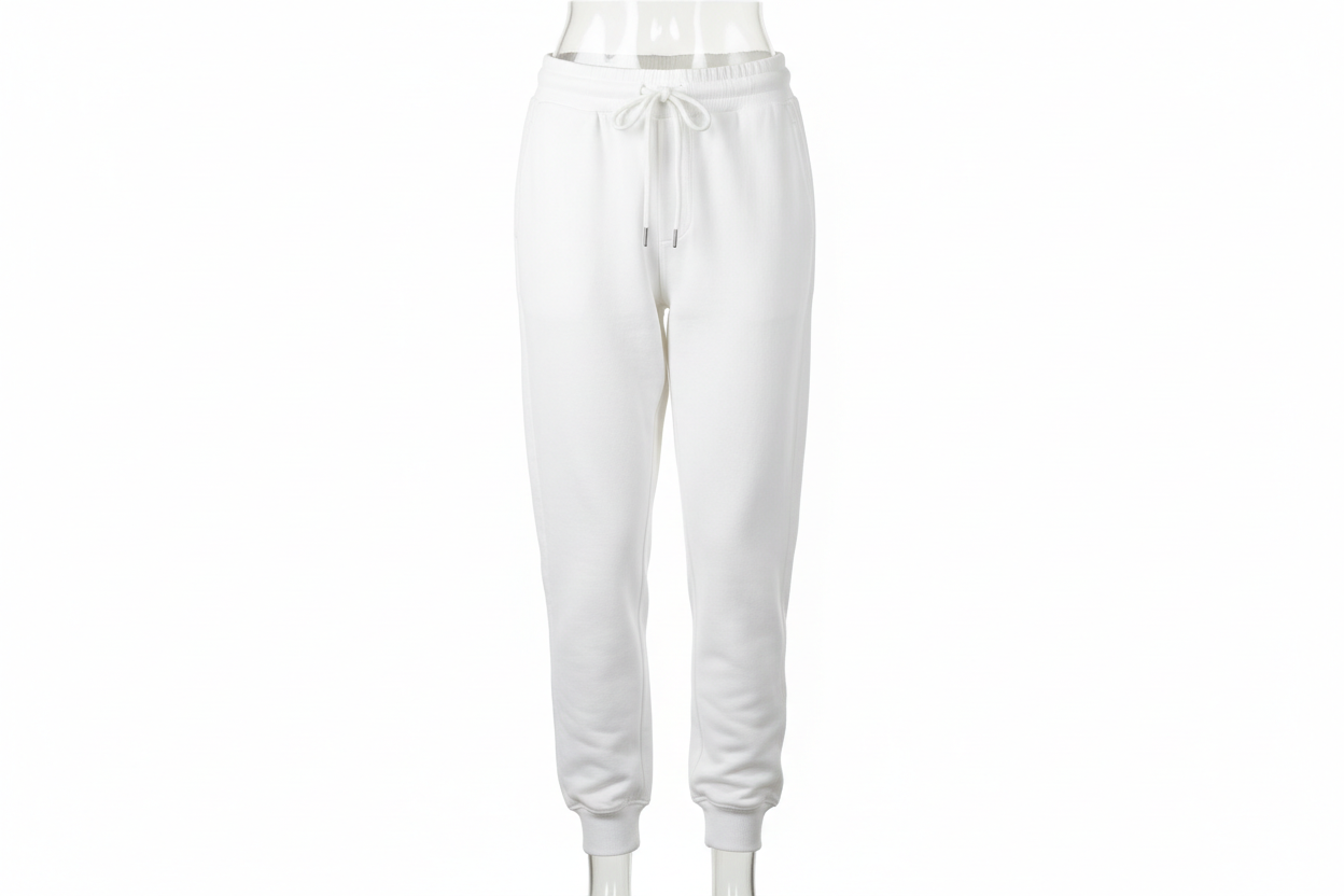 create white jogger sweatpants on an air model