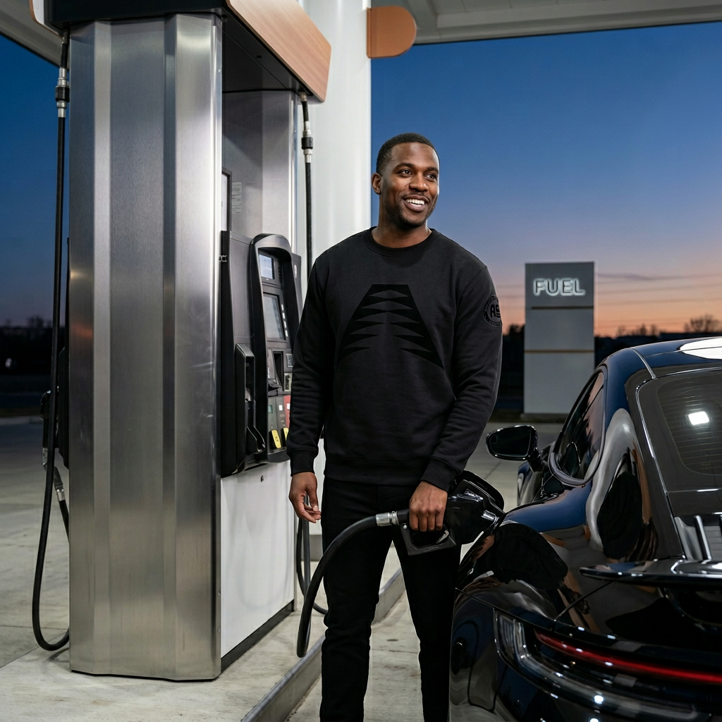 Team Crewneck Black on black