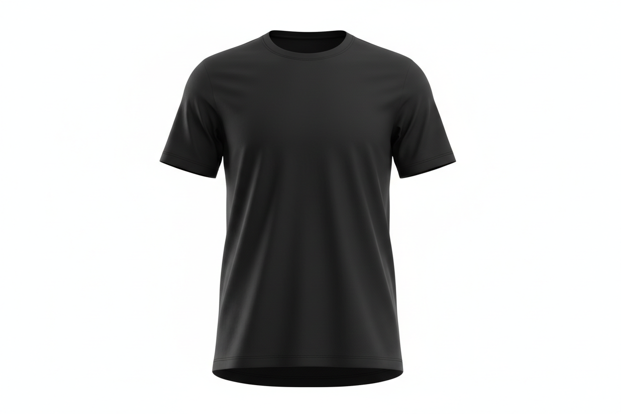 standard black tshirt on an air model